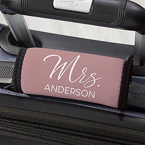 Mr. and Mrs. Personalized Wedding Luggage Handle Wrap