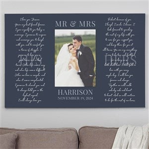 Wedding Vows Personalized Photo Canvas Print - 32x48