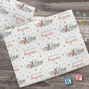 Sweet Baby Woodland Personalized Wrapping Paper Roll