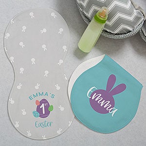 First Easter Personalized Burp Cloths
