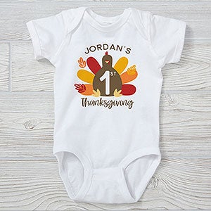 First Thanksgiving Personalized Baby Bodysuit
