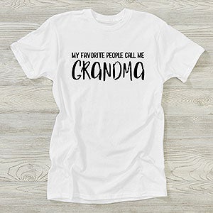 My Favorite People Call Me Grandma Personalized Hanes Ladies T-Shirt
