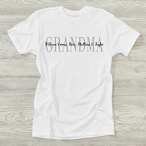 Grandma Personalized Hanes Ladies T-Shirt