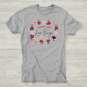 Grandma's Love Bugs Personalized Hanes Adult T-Shirt