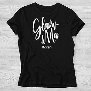 Glam-ma Personalized Hanes Ladies Fitted Tee