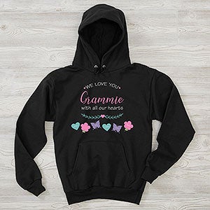 Grandma Has All Our Hearts Personalized Hanes Adult Hooded Sweatshirt