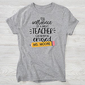 The Influence Of A Great Teacher Personalized Hanes Ladies Fitted Tee