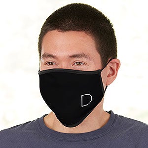 Men's Solid Monogram Personalized Adult Face Mask