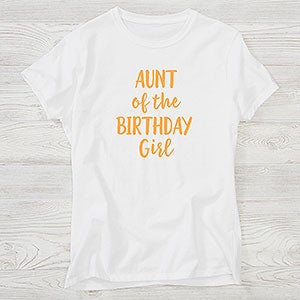 Family Birthday Personalized Hanes Ladies Fitted Tee