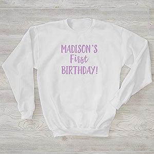 Family Birthday Personalized Hanes Adult Crewneck Sweatshirt