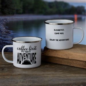 Coffee First, Then Adventure Personalized Camping Mug - Large