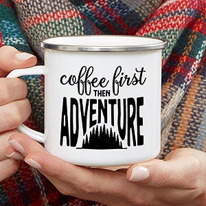 Coffee First, Then Adventure Personalized Camping Mug - Small