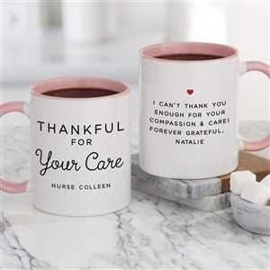 Thankful For Personalized Coffee Mug 11 oz Pink