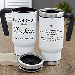Thankful For Personalized 14 oz Commuter Travel Mug - 28971