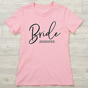 Classic Elegance Bridal Party Personalized Next Level Ladies Fitted Tee