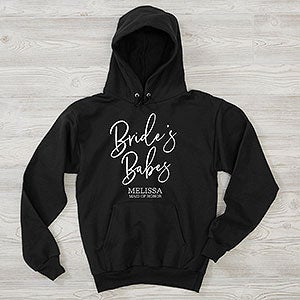 Classic Elegance Bridal Party Personalized Hanes Hooded Sweatshirt