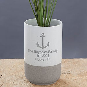 Choose Your Icon Personalized Coastal Cement Vase
