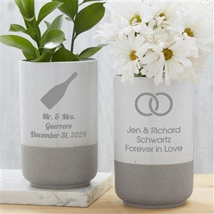 Choose Your Icon Personalized Wedding Cement Vase