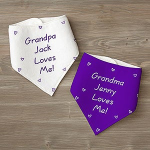 Somebody Loves Me Personalized Bandana Bibs