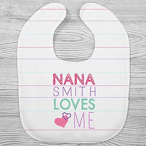 Look Who Loves Me Personalized Baby Bib
