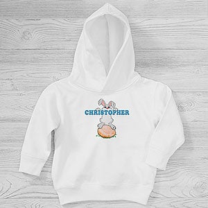 Bunny Love Personalized Easter Toddler Hooded Sweatshirt
