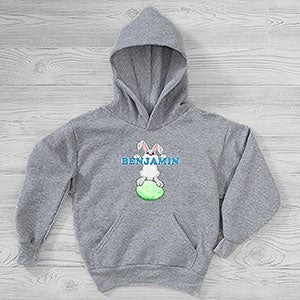 Bunny Love Personalized Easter Hanes Kids Hooded Sweatshirt