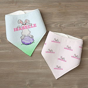 Bunny Love Personalized Easter Bandana Bib
