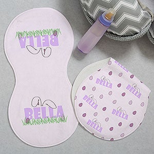 Ears To You Personalized Easter Burp Cloths