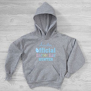 Official Egg Hunter Personalized Easter Hanes Kids Hooded Sweatshirt