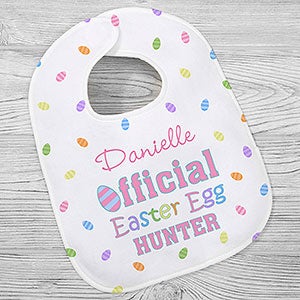 Official Egg Hunter Personalized Easter Baby Bibs