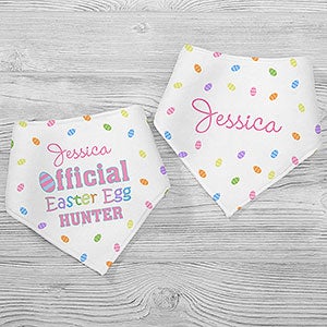Official Egg Hunter Personalized Easter Bandana Bibs
