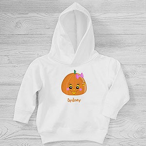 Miss Pumpkin Personalized Halloween Toddler Hooded Sweatshirt