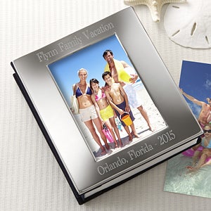 Engraved Silver Photo Frame Album   Personalized Free