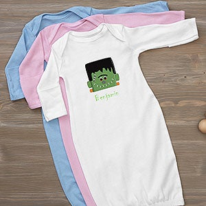 Freaky Frankie Personalized Halloween Baby Gown