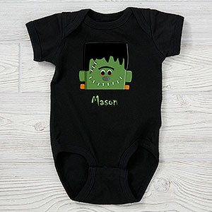 Freaky Frankie Personalized Halloween Baby Bodysuit