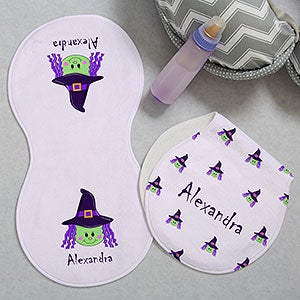 Good Lil' Witch Personalized Burp Cloths