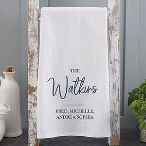 Classic Elegance Family Personalized Flour Sack Towels