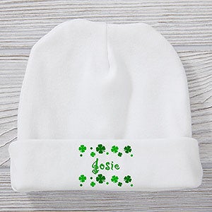 Lucky Clover Personalized Baby Hats