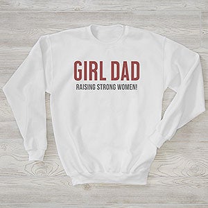 Girl Dad Personalized Hanes Adult Crewneck Sweatshirt