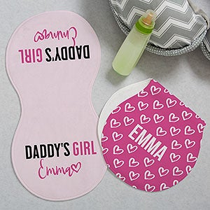 Daddy's Girl Personalized Burp Cloths