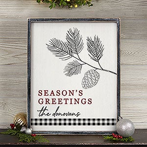 Festive Foliage Blackwashed Barnwood Frame Wall Art - 14x18
