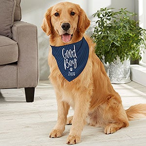 Good Boy Personalized Dog Bandana - Large