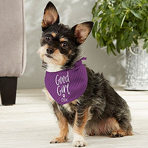 Good Girl Dog Bandana Valentine/'s Day Pet Neckerchief Hearts Dog Scarf Girl Dog Bandana Over the Collar Reversible Dog Bandana