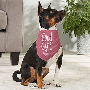 Good Girl Personalized Dog Bandana - Medium