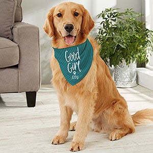 Good Girl Personalized Dog Bandana - Large