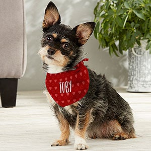 Puppy Heart Personalized Valentine's Day Dog Bandana - Small
