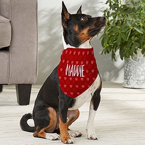 Puppy Heart Personalized Valentine's Day Dog Bandana - Medium