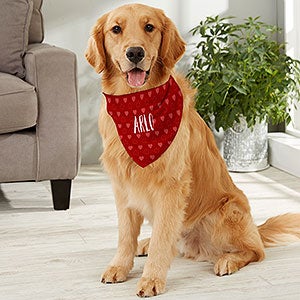 Puppy Heart Personalized Valentine's Day Dog Bandana - Large