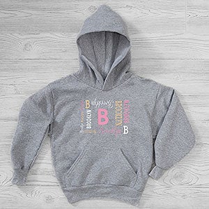 Repeating Name Personalized Hanes Kids Hooded Sweatshirt