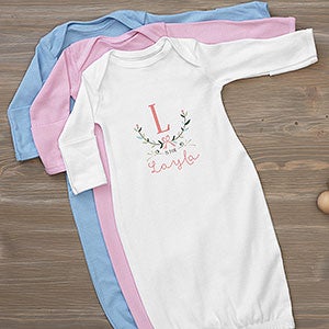 Girly Chic Personalized Baby Gown